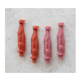 8" Unscented Leopard Taper Candles - Light Pink