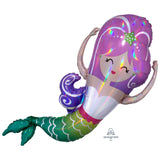 41" Holographic Mermaid Shape Balloon