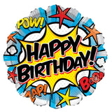 18" Birthday Fun! Comic Book Foil Balloon