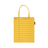 Library Card Tote Bag - Yellow