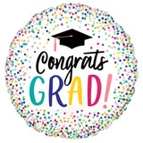 18" Confetti Congrats Grad Foil Balloon