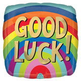 17" Good Luck Rainbow Foil Balloon