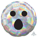 18" Iridescent Ghost Face Balloon
