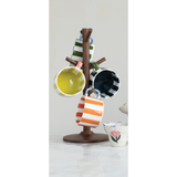 4" Stoneware Mug with Stripes - Assorted