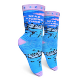 Groovy Things Co. Women's Crew Socks 'Dead Fucking Tired'