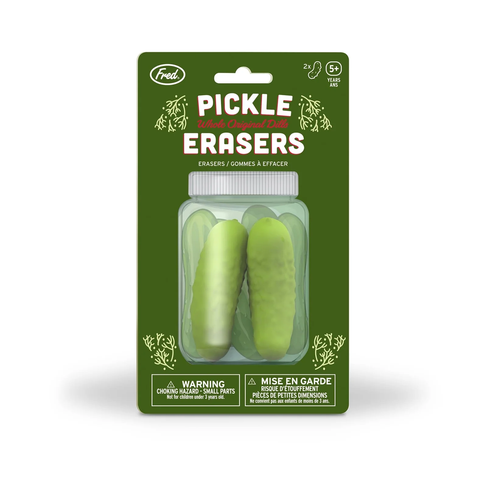 Fred & Friends Pickle Eraser Set