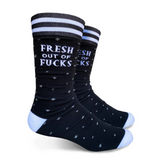'Fresh Out of Fucks' Men's Crew Socks