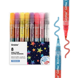 Dual Tone Iridescent Glitter Acrylic Paint Marker Set