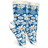 Groovy Things Co. Women's Crew Socks 'Best Fucking Grandma Ever'