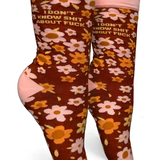 Groovy Things Co. Womens Crew Socks I Don't Know Shit