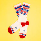 Gumball Poodle Gym Socks 'Horny For Books'