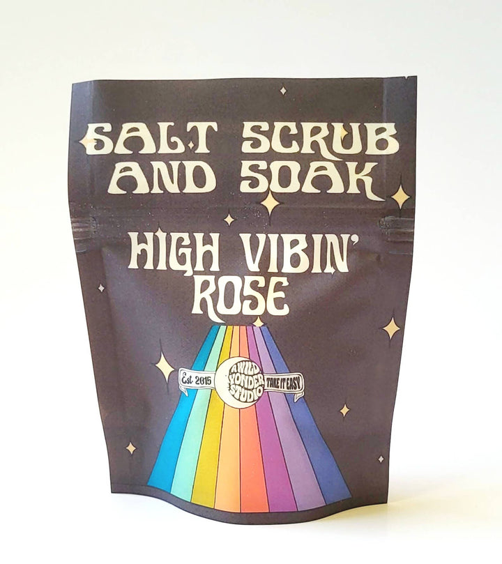 High Vibin Rose Bath Soak Scrub Pouch