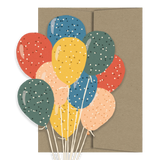 Party Balloons - Die Cut Card
