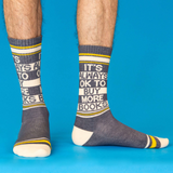 'It's Always OK To Buy More Books' Ribbed Gym Socks