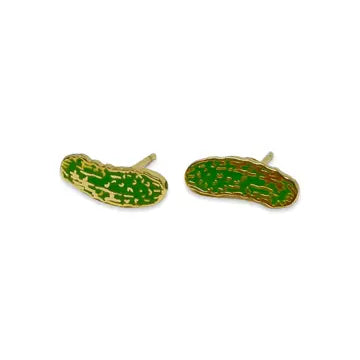 Jenny Lemon Enamel Stud Earrings