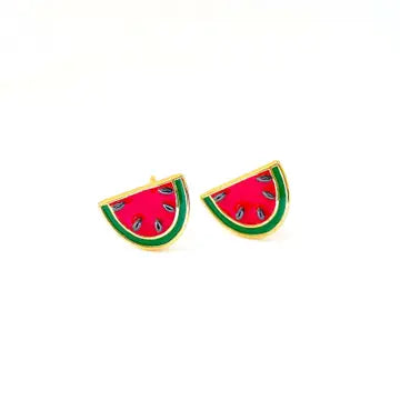 Jenny Lemon Enamel Stud Earrings
