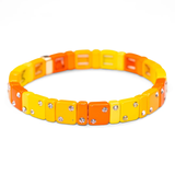Malibu Sugar Night in Paris Tile Bracelet - Orange & Yellow