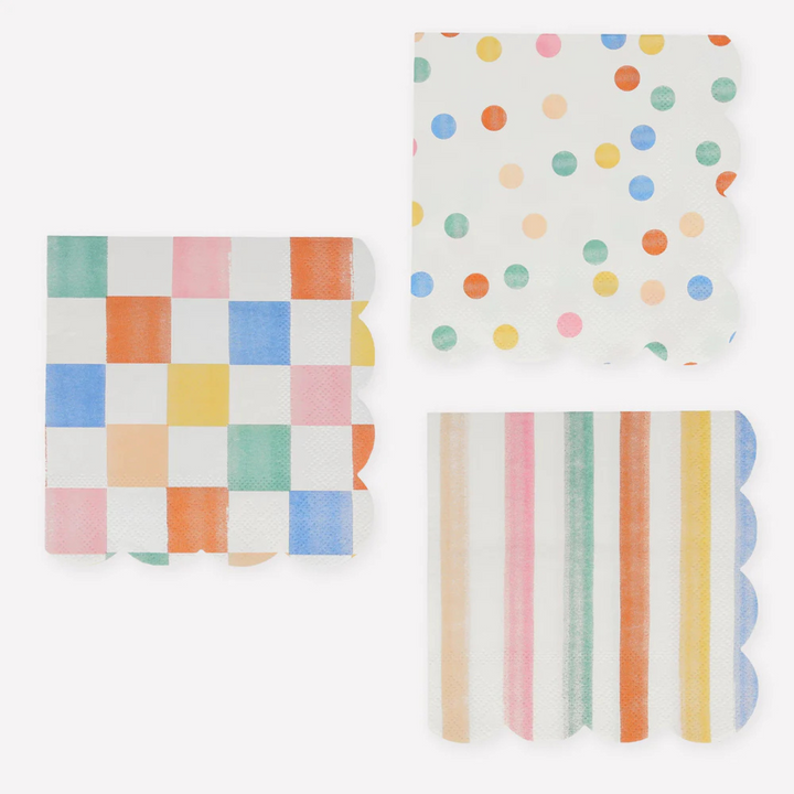 Meri Meri Colorful Pattern Small Napkins