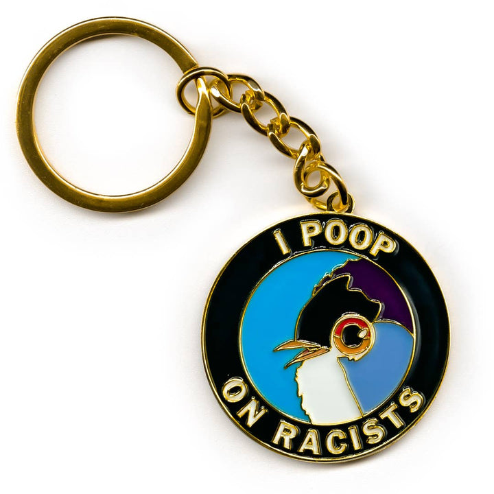 Poop on Racists Keychain