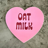 Heart Shaped Sticker - Oat Milk