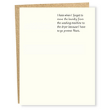 Protest Nazis Everyday Card