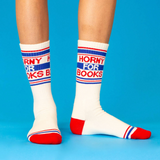 Gumball Poodle Gym Socks 'Horny For Books'