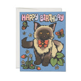 Red Cap Birthday Card Siamese