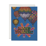 Thank You Card -  Hot Air Balloons