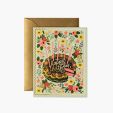 Rifle Paper Co. Birthday Card -  Floral Cake
