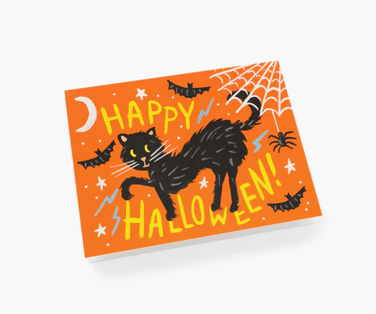 Rifle Paper Halloween Card - Black Cat