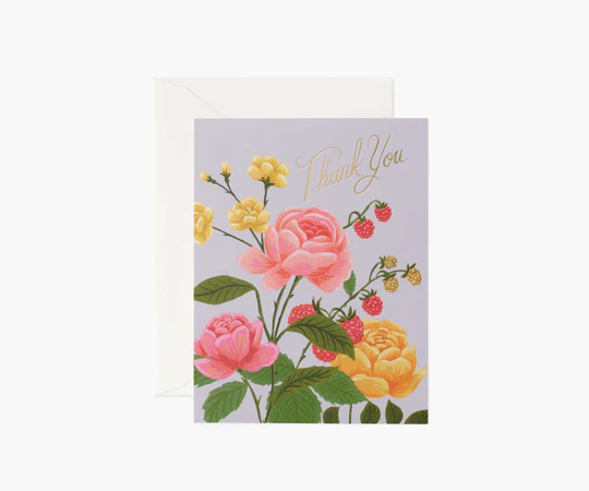 Rifle Paper Thank You Card - Roses