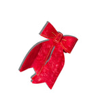 Solar Eclipse Hand-painted Red Bow Claw Hair Clip