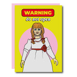 Annabelle Doll Halloween Greeting Card