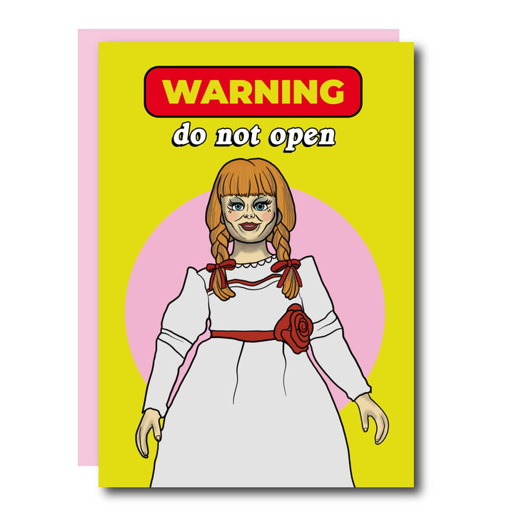 Annabelle Doll Halloween Greeting Card