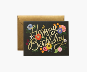 Rifle Birthday Card - Vintage Blossoms