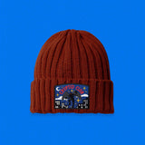 Mothman Cryptid Club Cable Knit Beanie - Rust