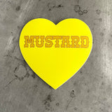 Heart Shaped Sticker - Mustard