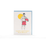 Old Balls Throwback Birthday Card