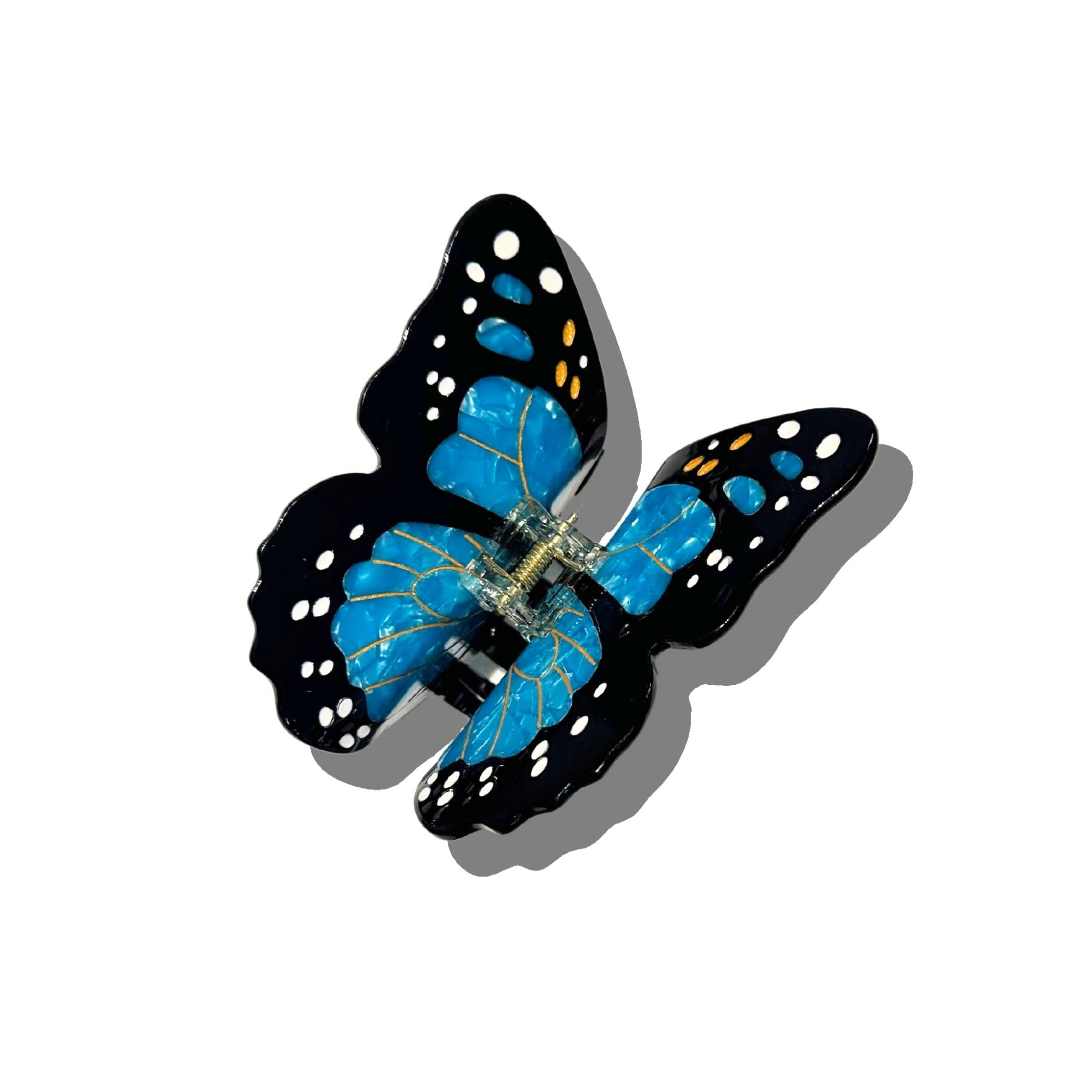 Hand-painted Monarch Butterfly Claw Hair Clip