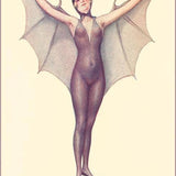 Found Image Press Postcard - Woman in Bat Suit