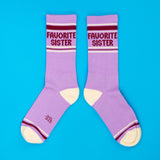 Gumball Poodle Gym Socks 'Favorite Sister'