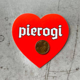 Heart Shaped Sticker - Pierogi
