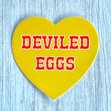 Heart Shaped Sticker - Deviled Eggs