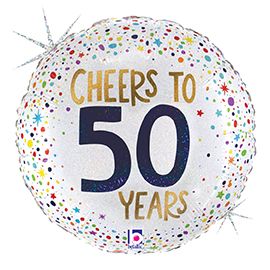 18" Cheers To 50 Years Balloon