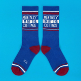 Gumball Poodle Gym Socks 'Mentally I'm at the Cottage'