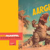Godzilla Beach Party - Birthday Card