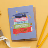 Book Stack Graduation Card