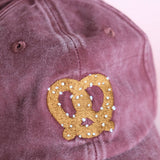 Idlewild Embroidered Washed Burgundy Hat - Pretzel