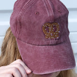 Idlewild Embroidered Washed Burgundy Hat - Pretzel
