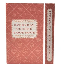 Medium Linen Book Storage Box - Everyday Cuisine Cookbook